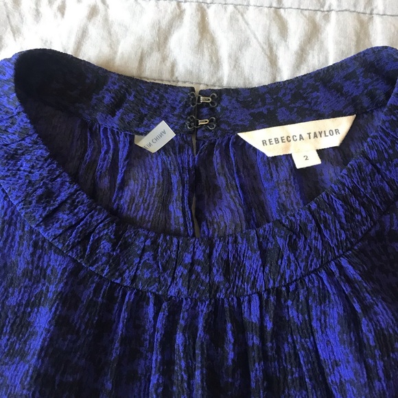 Rebecca Taylor sheer silk chiffon top - Picture 3 of 7